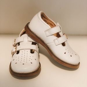 Footmates Danielle Toddler White Buckle Shoes